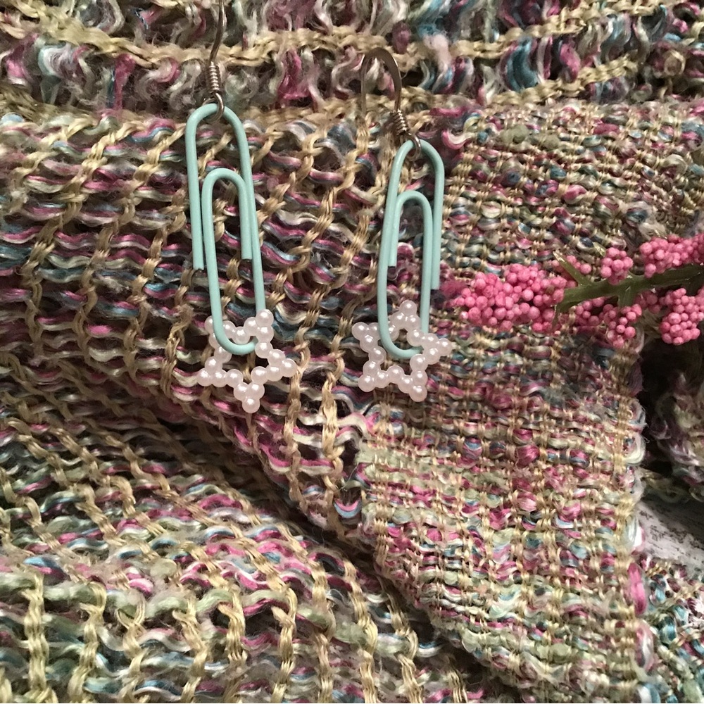 Paperclip Earrings      🐈